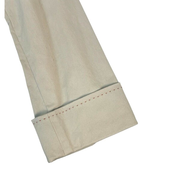 Anthropologie Tape Measure Topstitch Blazer Jacket Khaki Wide Cuff Tailored 12 - Picture 4 of 16